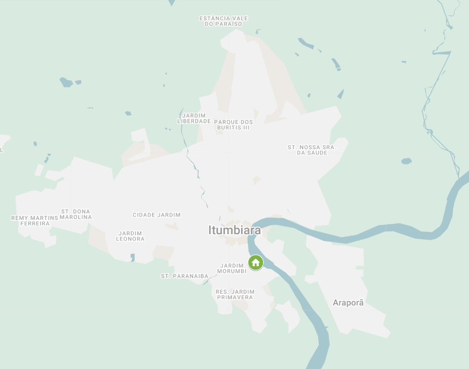 Mapa de localização do Lírio da Paz em Itumbiara